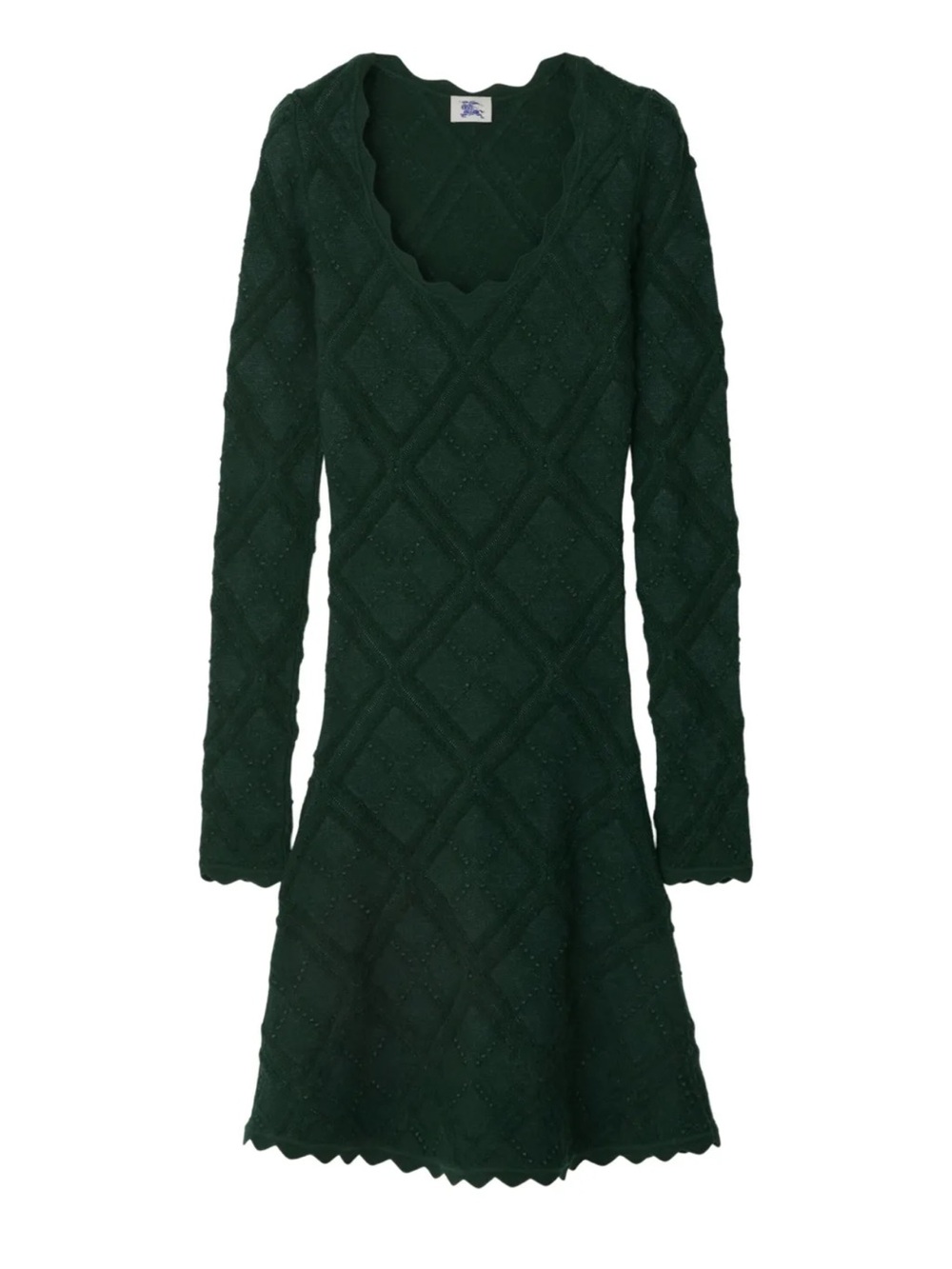 NWT Burberry Aran Wool Long-Sleeve Knitted Dress Size XS